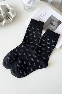 Black Bow Crew Socks