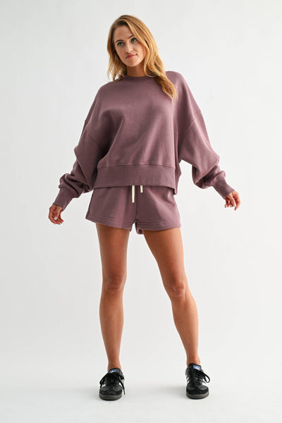 Rose Taupe CloudWalk Fleece Billow Shorts
