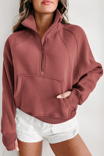 Cinnamon Half-Zip Sweatshirt