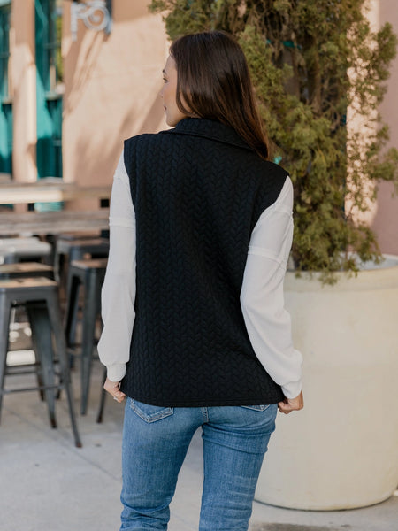 Black Quilted Vest