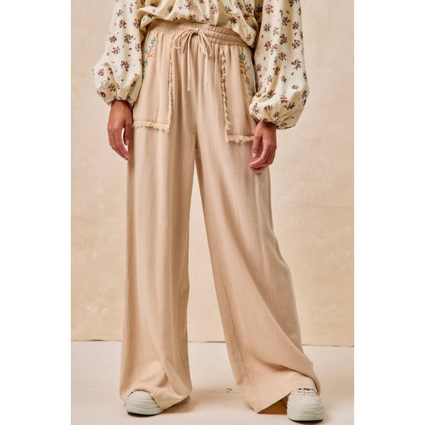 Floral Embroidered Boho Pants