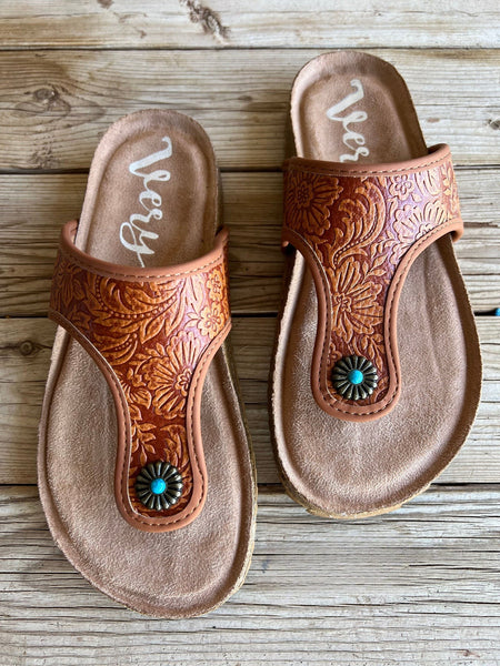 Very G Danni Sandals in Rust