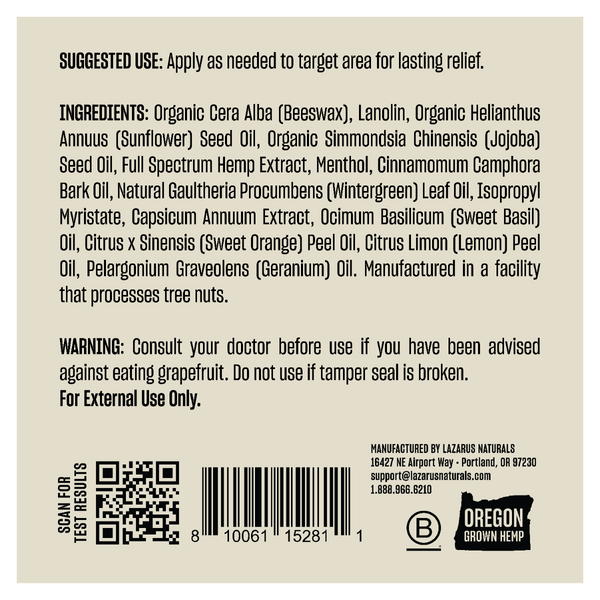 Balm Stick, Relief + Recovery (800 mg)