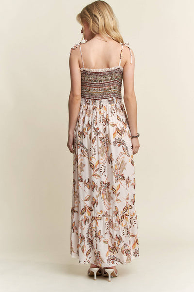 Ivory Boho Paisley Maxi Dress