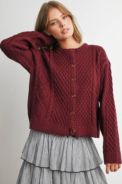 Cable Knit Cardigan - More Colors!