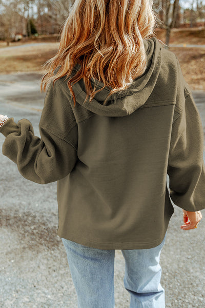 Olive Fleece Zip Jacket