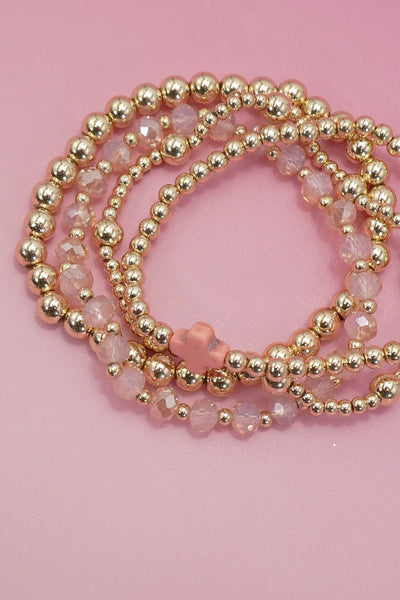 Boho Cross Beaded Stretch Bracelets - More Colors!