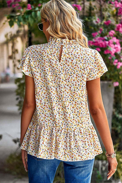 Ivory Floral Babydoll Blouse