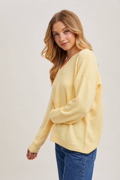 Lemonade V-Neck Soft Sweater