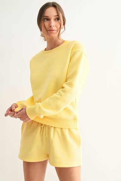Yellow Glow Classic Fit Fleece Sweatshirt