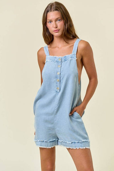 Tencel Denim Button Romper