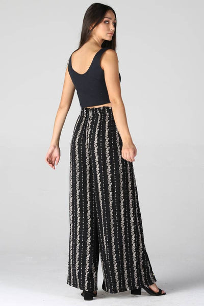 Black High Waisted Split Leg Pants