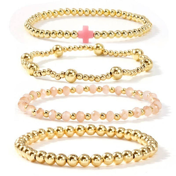 Boho Cross Beaded Stretch Bracelets - More Colors!