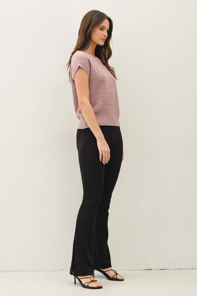 Lilac Textured Knit Sweater