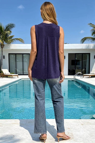 Navy Sleeveless Tank Top