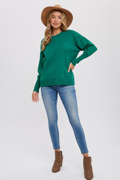 Forest Green Front Seam Sweater