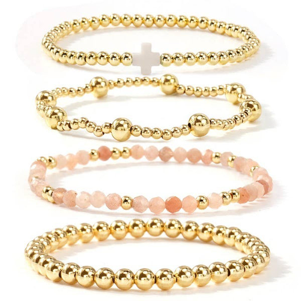 Boho Cross Beaded Stretch Bracelets - More Colors!