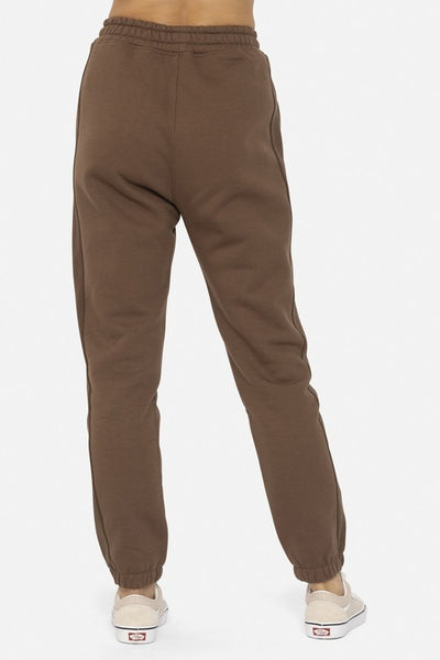 Dark Earth Cotton Blend Fleece Joggers