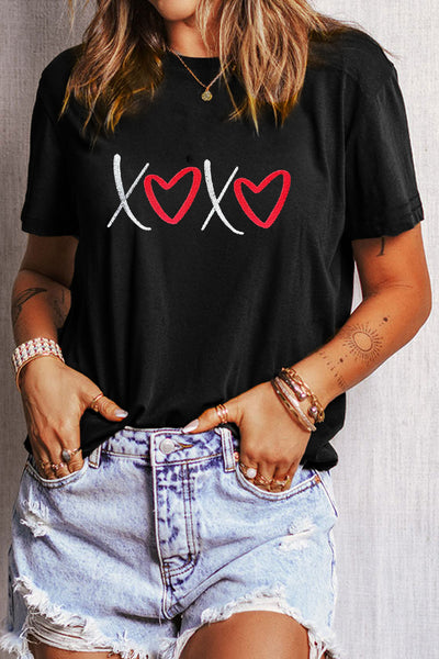 XOXO Embroidered Graphic Tee