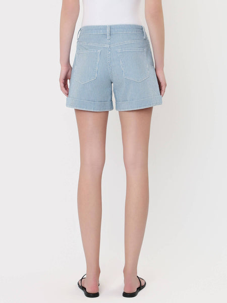 Lovervet Pinstripe Cuffed A Line Shorts