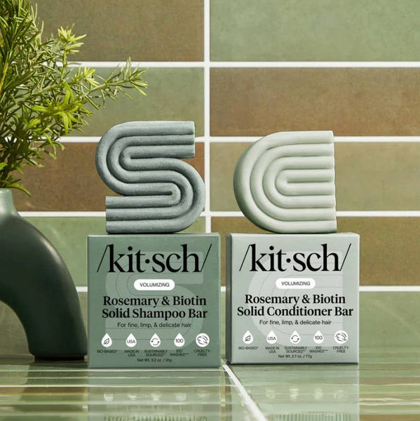 Kitsch Rosemary & Biotin Volumizing Shampoo & Conditioner Bar Combo