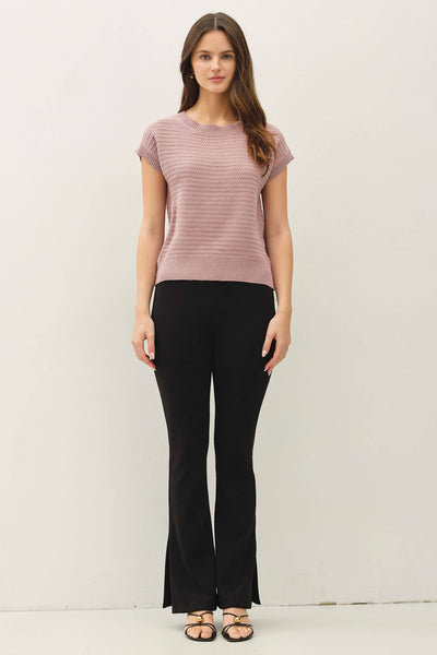 Lilac Textured Knit Sweater