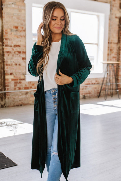 Emerald Velvet Duster