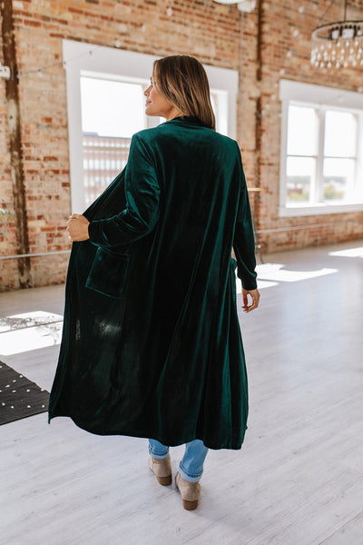 Emerald Velvet Duster