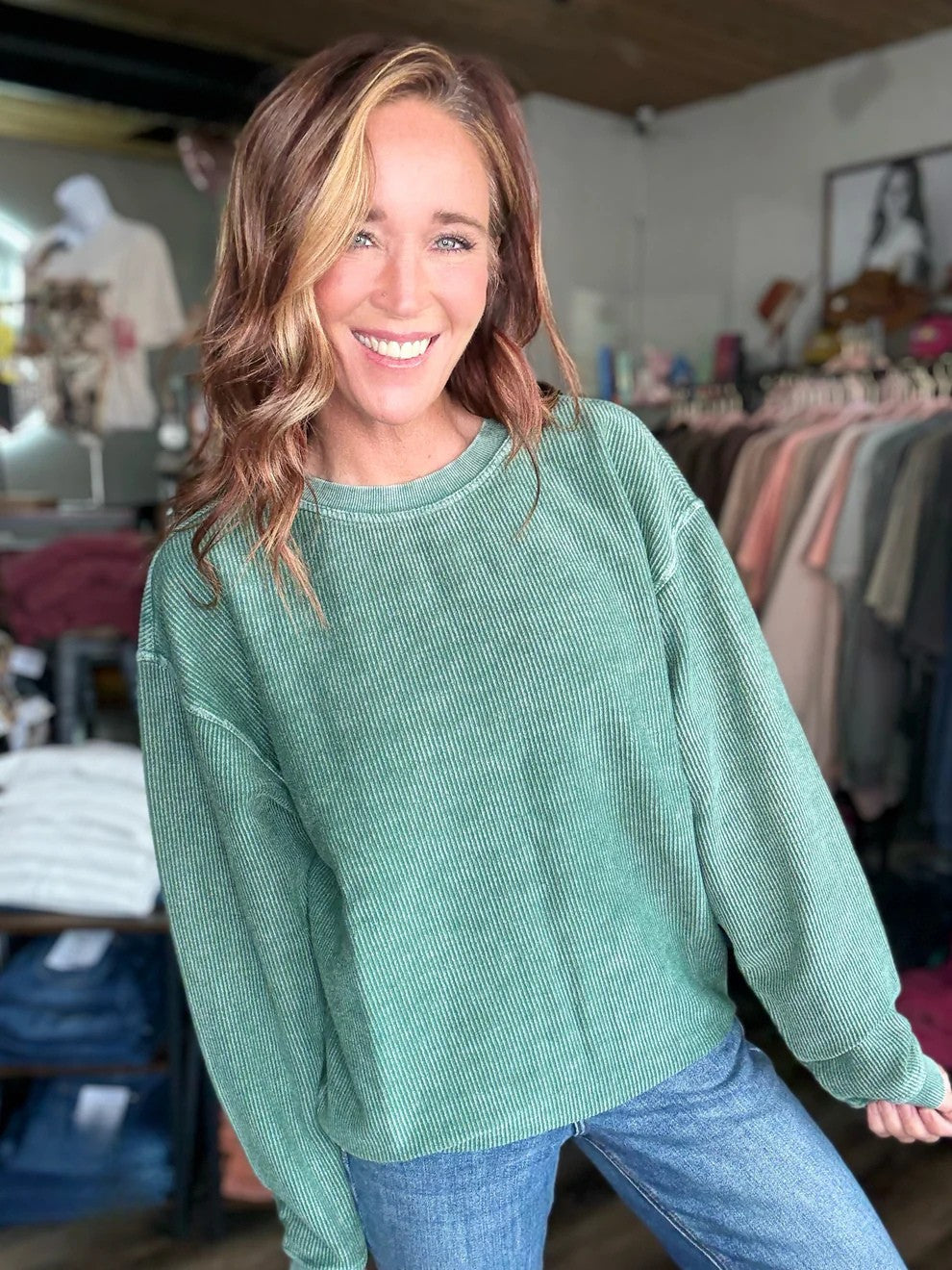 Corded Crew in Olive