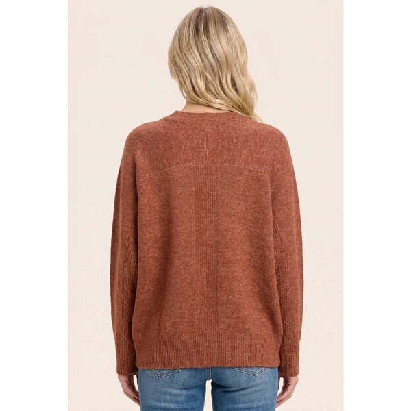 Rust High-Low Oversized Sweater