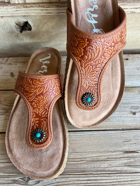 Very G Danni Sandals in Rust