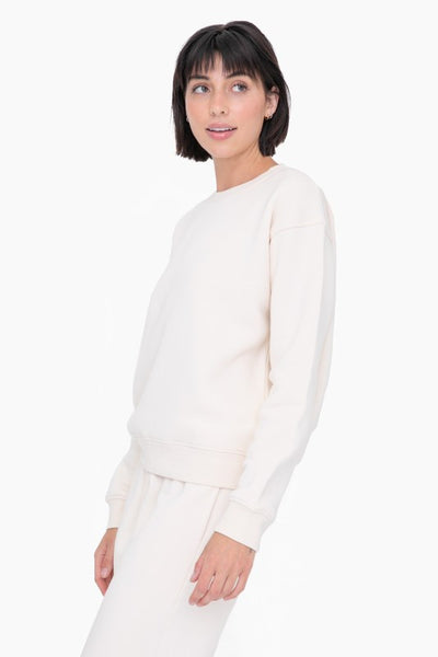 Pearled Ivory Classic Fit Fleece Sweatshirt