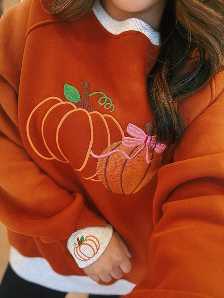 Pretty Little Pumpkins™ LayerPop™ Duo Cuff Sweatshirt