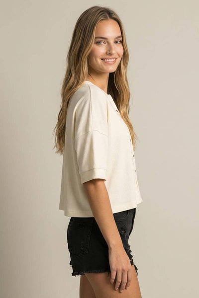 Button Down Cardigan Style Top