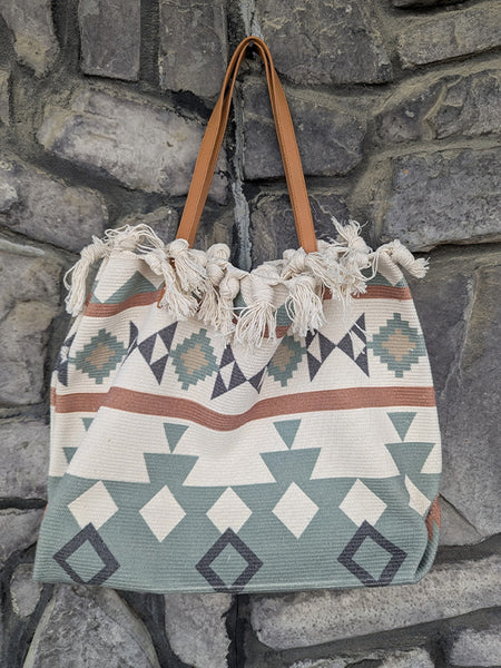 Madison Handwoven Fringe Tote