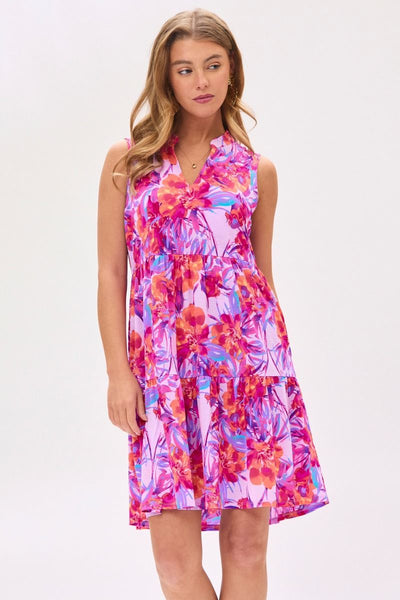 Anaheim Floral Sleeveless Dress