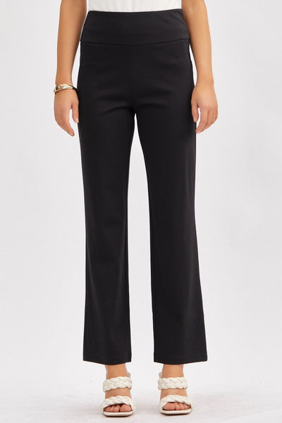 Magic Pull-On Straight Leg Pants in Black