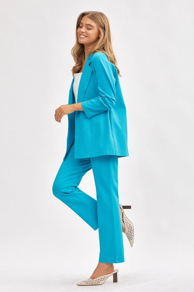 Magic 3/4 Sleeve Blazer in Tropic Teal