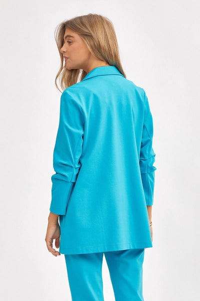 Magic 3/4 Sleeve Blazer in Tropic Teal