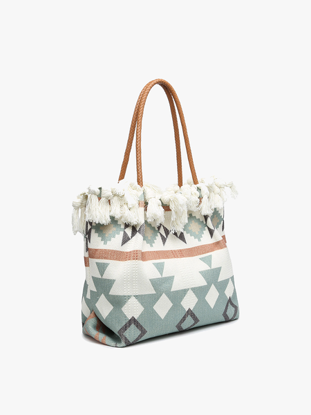Madison Handwoven Fringe Tote