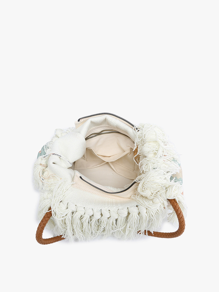 Madison Handwoven Fringe Tote