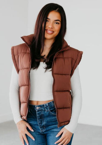 Chocolate Puffer Vest