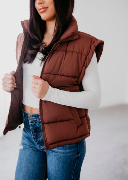 Chocolate Puffer Vest