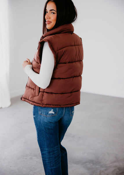 Chocolate Puffer Vest