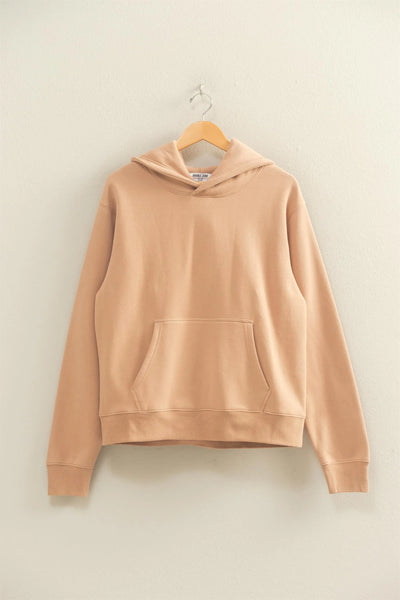 Dark Taupe Comfort Hoodie With Kangaroo Pocket