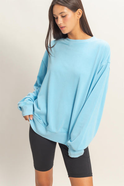 Caribbean Blue Mineral Washed Sweatshirt