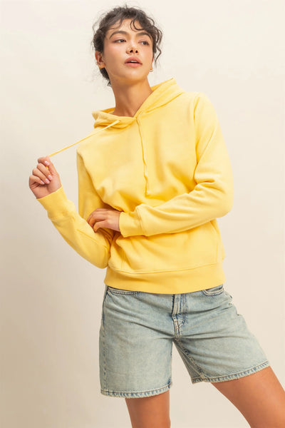 Banana Cream Long Sleeve Pullover Hoodie