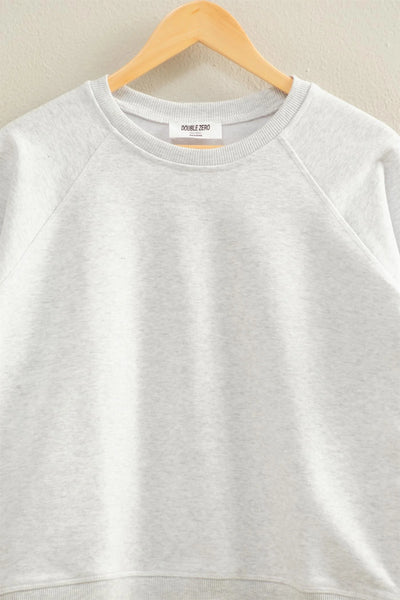 Heather Grey Crew Neck Pullover Sweatshirt