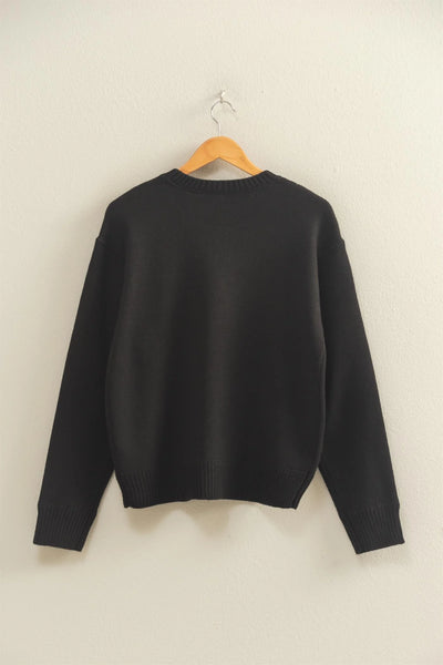 Black Crew Neck Sweater