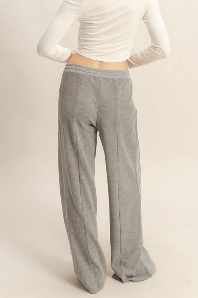 Grey Waffle Knit Pants